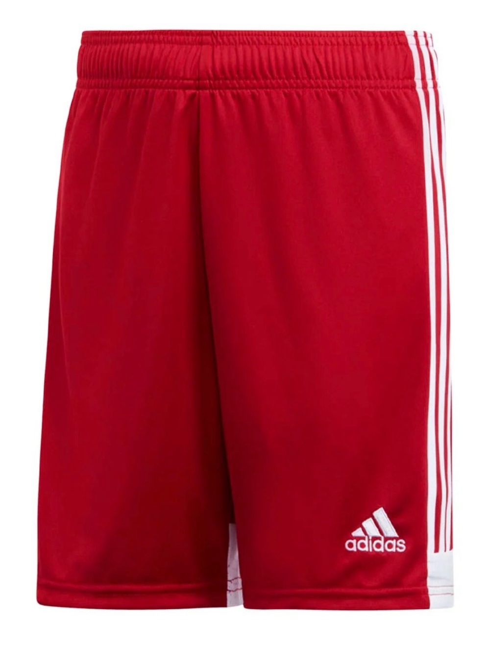 adidas  Red Athletic Shorts with White Side Stripes